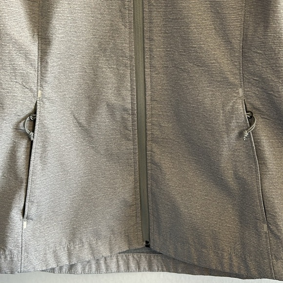 Gerry Jacket Women M Gray Windbreaker Full Zip Coat Hooded Zip Pockets Logo - Picture 2 of 6
